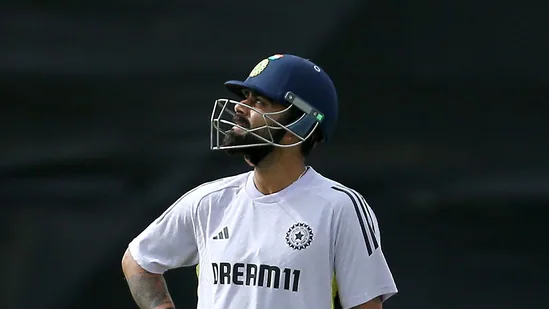 Virat Kohli's dedication shown as he refuses to leave nets despite rain interrupting India's first practice at Perth stadium