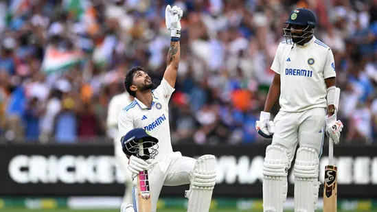 Nitish Reddy explains the significance of helmet-on-bat celebration after scoring his first Test century at MCG: ‘It represents the Indian flag…’